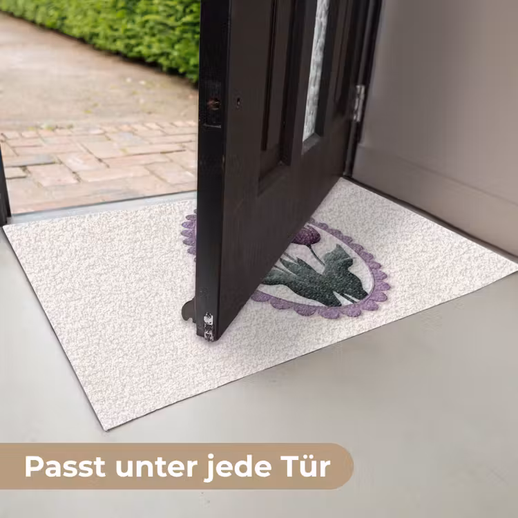 Tulpen - Paars - Lijst - Bladeren Deurmat klein -USP_DE