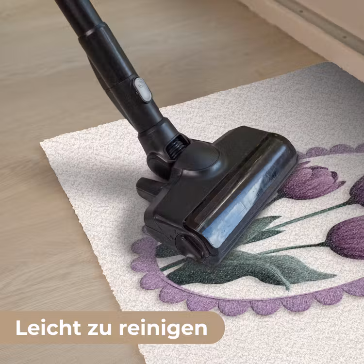 Tulpen - Paars - Lijst - Bladeren Deurmat klein -reinigen_DE