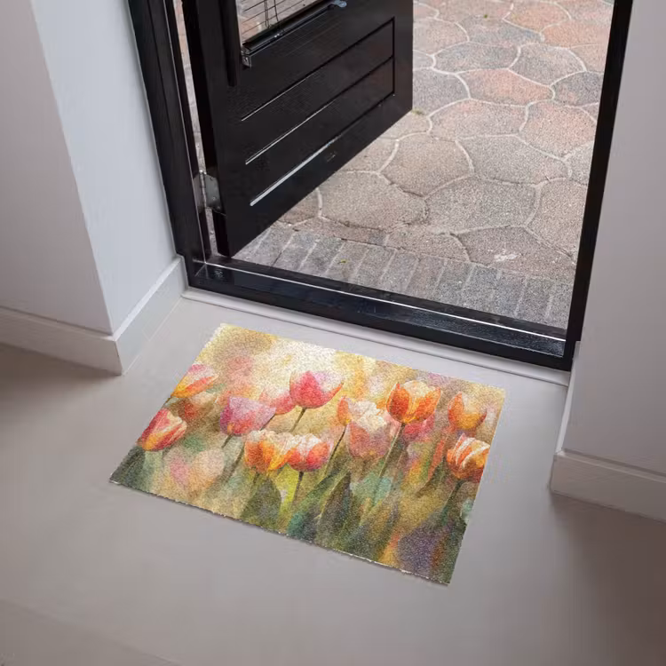 Tulpen - Sprookjesachtig - Kleurrijk Deurmat klein -sfeer5