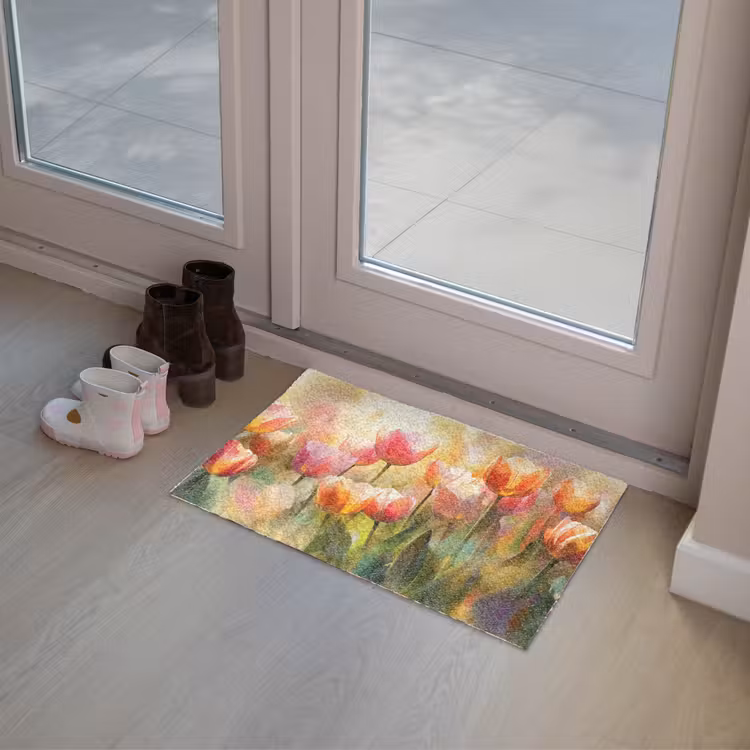 Tulpen - Sprookjesachtig - Kleurrijk Deurmat klein -sfeer3