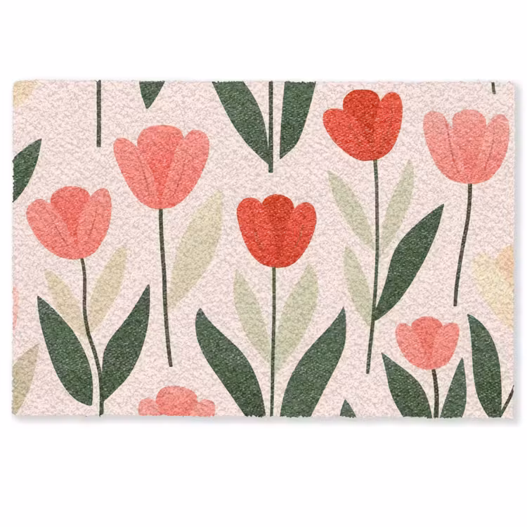 Tulpen - Modern - Roze Deurmat klein -zkaufland3d
