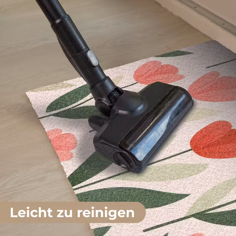 Tulpen - Modern - Roze Deurmat klein -reinigen_DE