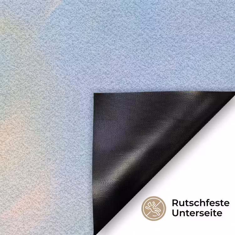 Tulpen - Roze accenten - Blauw Deurmat klein -antislip_DE