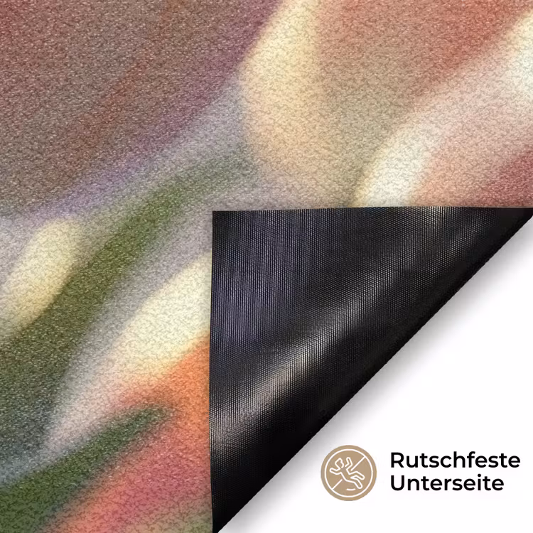 Tulpen - Roze - Zonnestralen Deurmat klein -antislip_DE