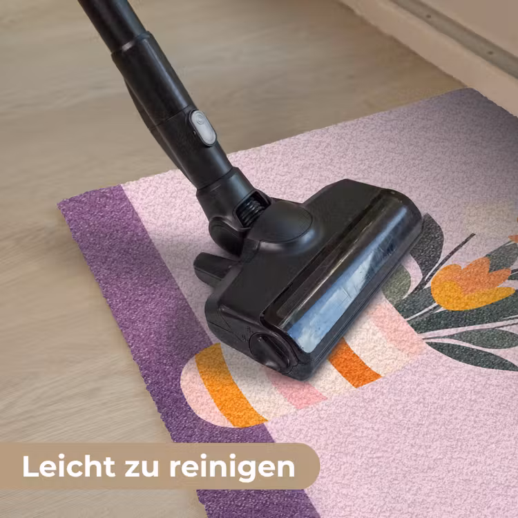 Tulpen - Vaas - Strepen - Paars Deurmat klein -reinigen_DE