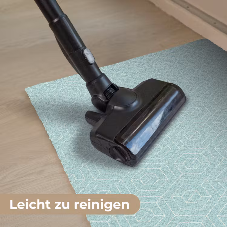 Turquoise - Patroon - Lijnen Deurmat klein 898 -reinigen_DE