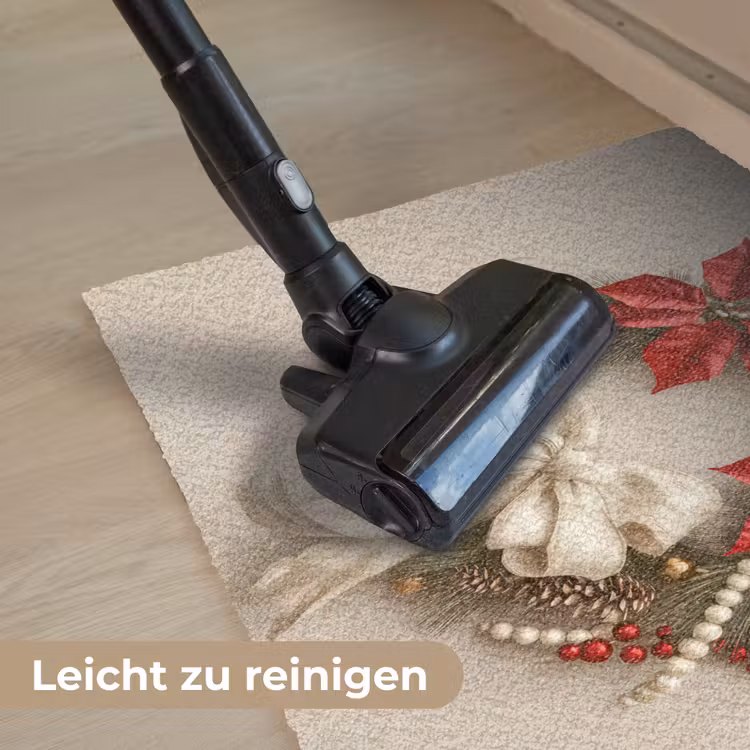 Deurkrans - Strik - Kerst - Rood - Groen Deurmat klein -reinigen_DE