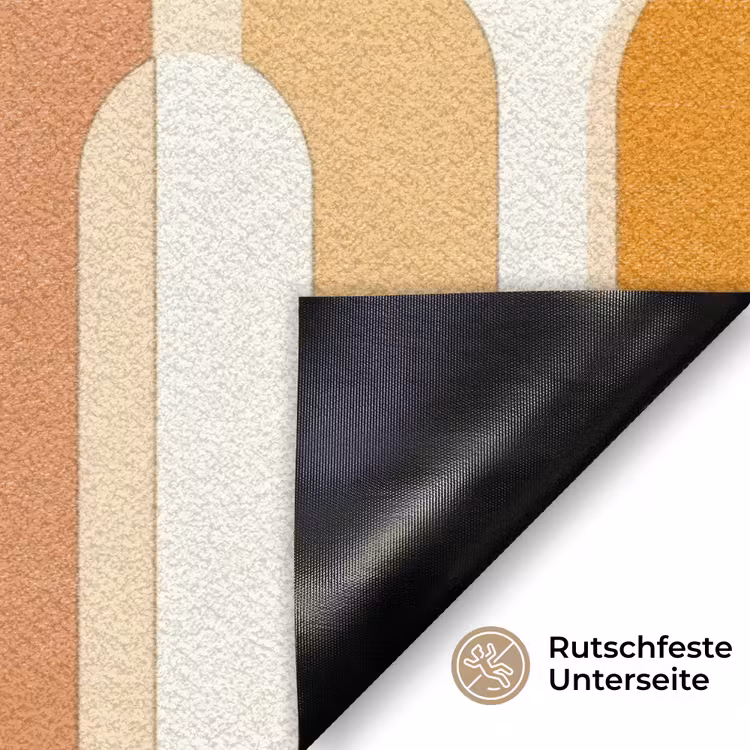 U-vorm - Retro - Oranje Deurmat klein 898 -antislip_DE