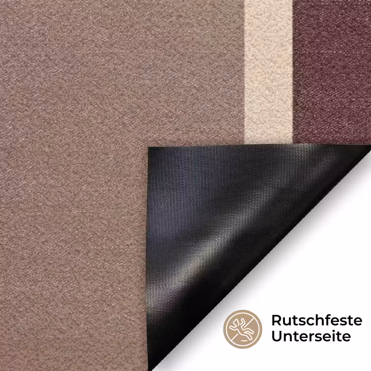 Vlakken - Abstract - Bordeaux - Lijnen Deurmat klein -antislip_DE