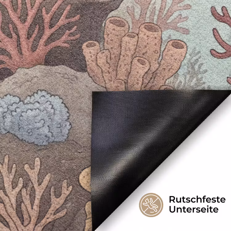 Onderwater - Koraal - Vis - Natuur Deurmat klein -antislip_DE