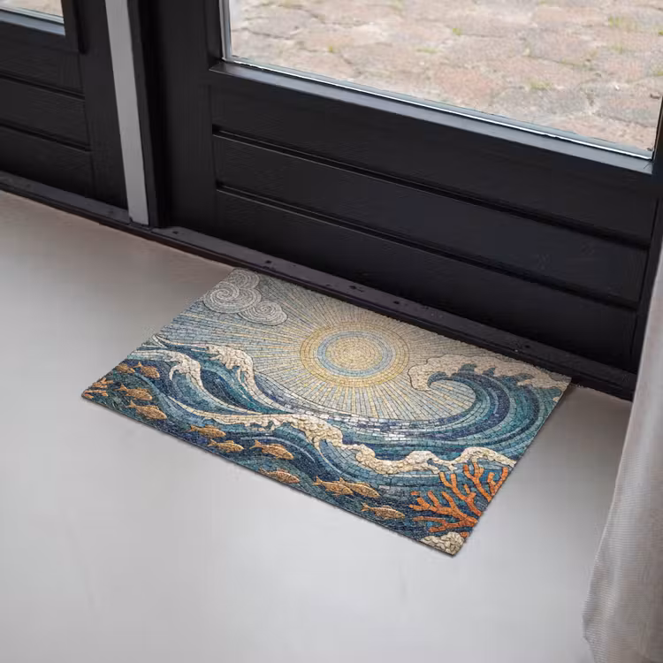 Onderwater - Koraal - Vis - Natuur - Kunst Deurmat klein -sfeer2