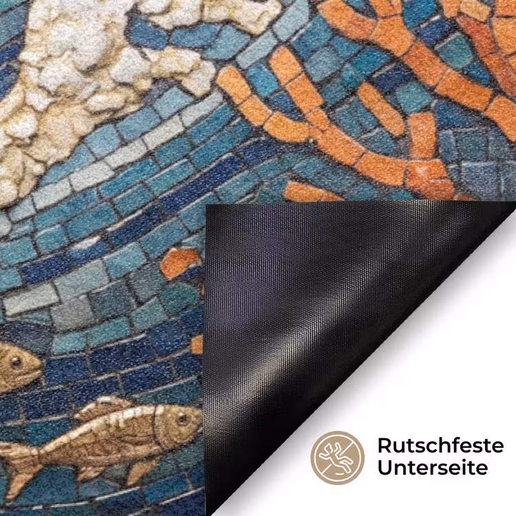 Onderwater - Koraal - Vis - Natuur - Kunst Deurmat klein -antislip_DE