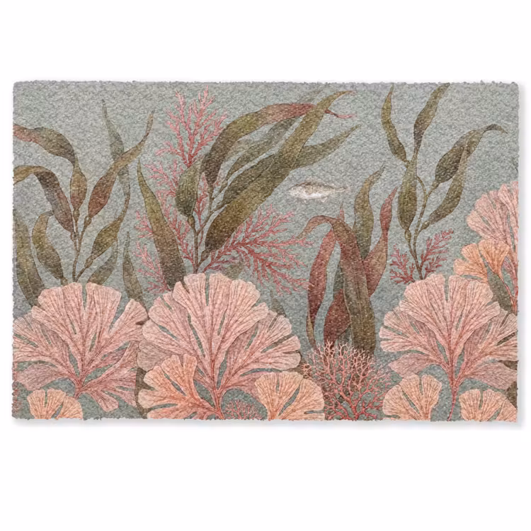 Onderwater - Planten - Vis - Vintage - Groen Deurmat klein -zkaufland3d