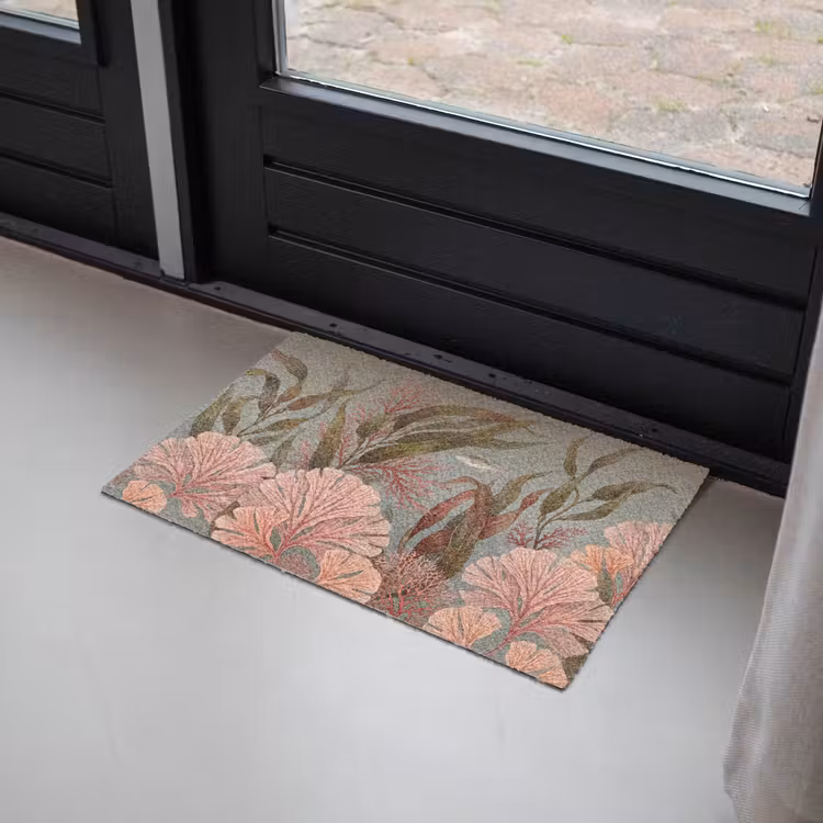 Onderwater - Planten - Vis - Vintage - Groen Deurmat klein -sfeer2