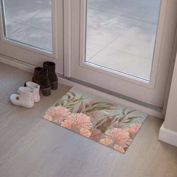 Onderwater - Planten - Vis - Vintage - Groen Deurmat klein -sfeer3