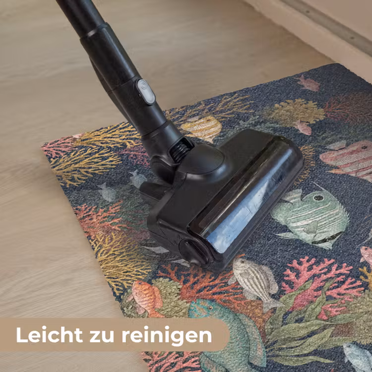 Onderwaterwereld - Vissen - Koraal - Illustratie - Kleurrijk Deurmat klein -reinigen_DE