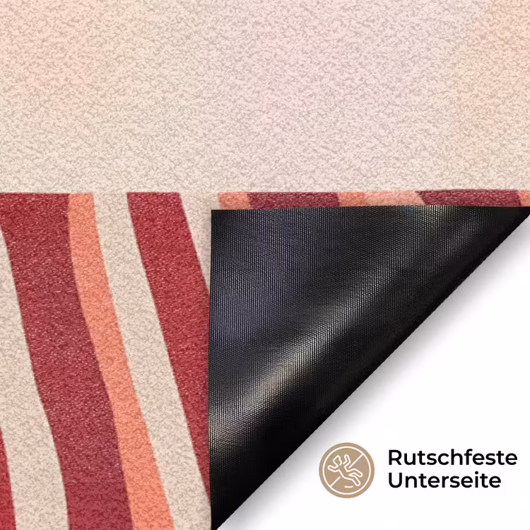 Vaas - Bloemen - Vlinder - Rood Deurmat klein -antislip_DE