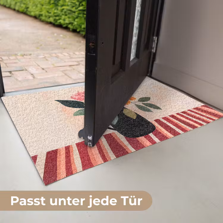Vaas - Bloemen - Vlinder - Rood Deurmat klein -USP_DE