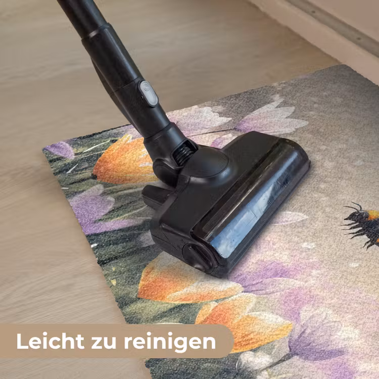 Viooltjes - bij - Zonlicht Deurmat klein -reinigen_DE