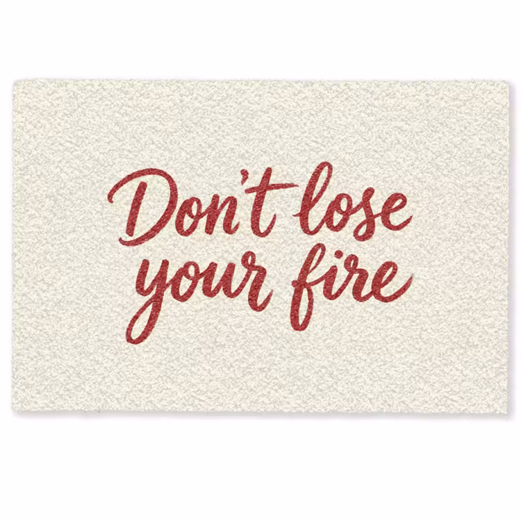 Don't lose your fire - Rood - Wit - Minimalistisch Deurmat klein -zkaufland3d