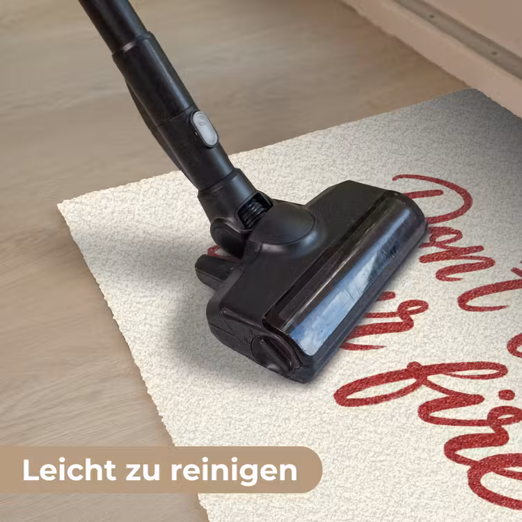 Don't lose your fire - Rood - Wit - Minimalistisch Deurmat klein -reinigen_DE