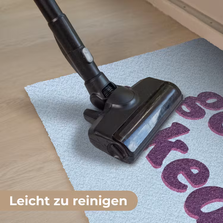 Speels - Boodschap - Blauw Deurmat klein -reinigen_DE