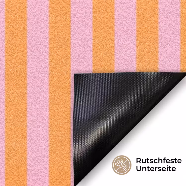 Verticaal - Strepen - Oranje - Ciao bella Deurmat klein -antislip_DE