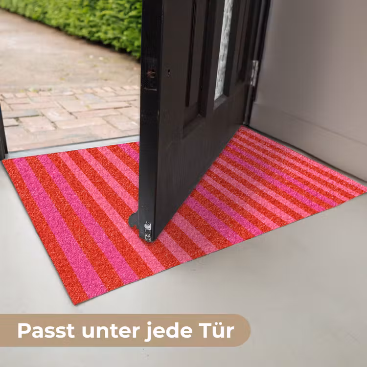 Verticaal - Strepen - Roze Deurmat klein 898 -USP_DE