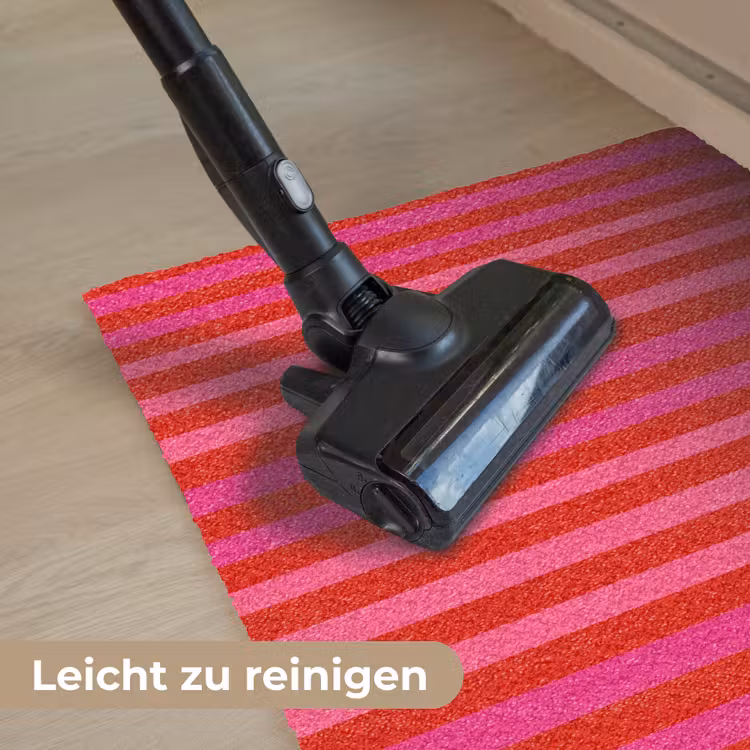 Verticaal - Strepen - Roze Deurmat klein 898 -reinigen_DE