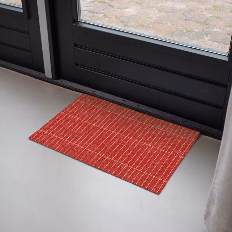 Verticaal - Wandtegel - Helderrood Deurmat klein 898 -sfeer2