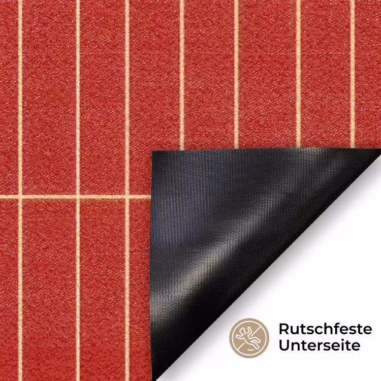 Verticaal - Wandtegel - Helderrood Deurmat klein 898 -antislip_DE