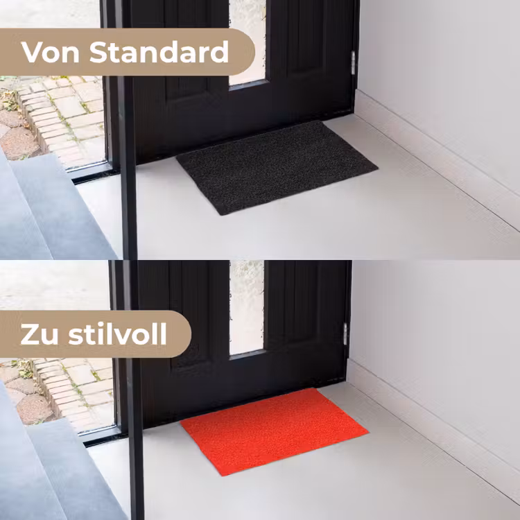 Vibrant - Vermilion - Rood Deurmat klein 898 -voor-na_DE