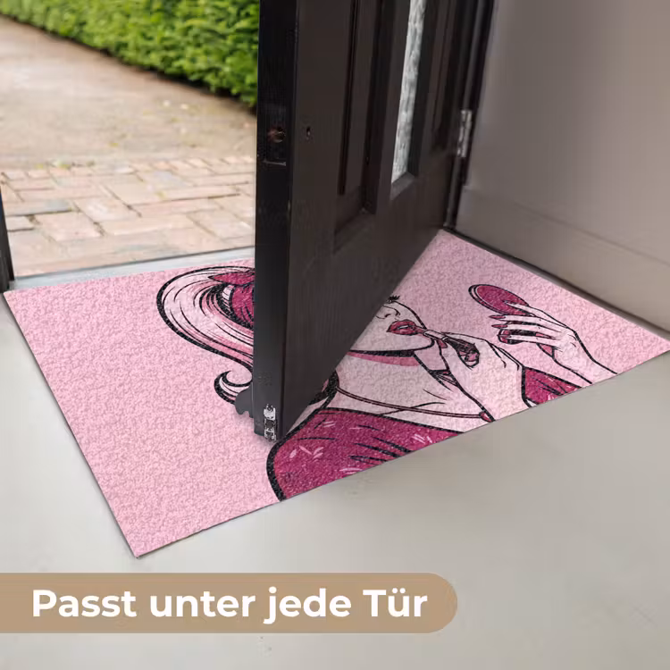 Vintage - Vrouw - Roze Deurmat klein -USP_DE