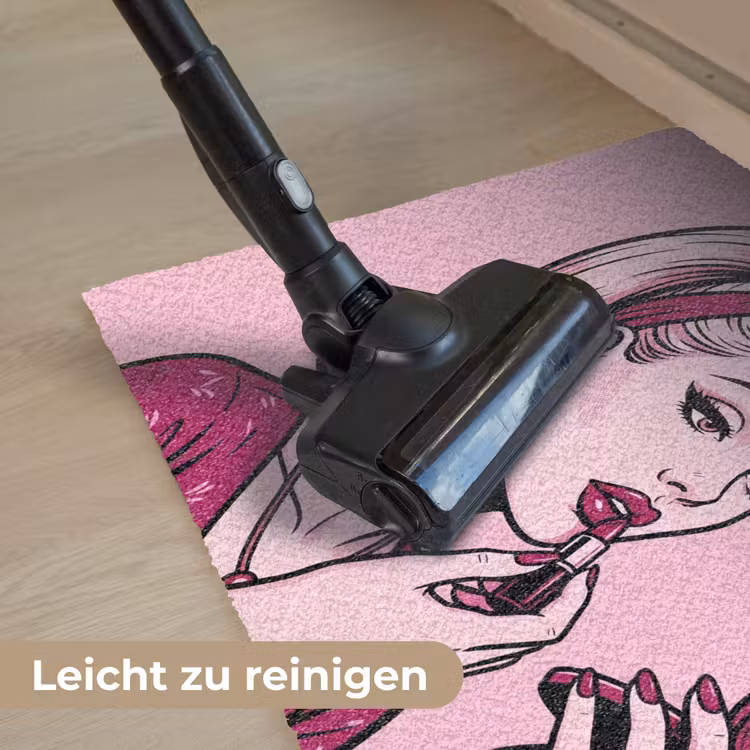 Vintage - Vrouw - Roze Deurmat klein -reinigen_DE