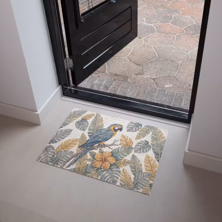 Vogel - Tak - Natuur - Mozaïek - Blauw Deurmat klein -sfeer5