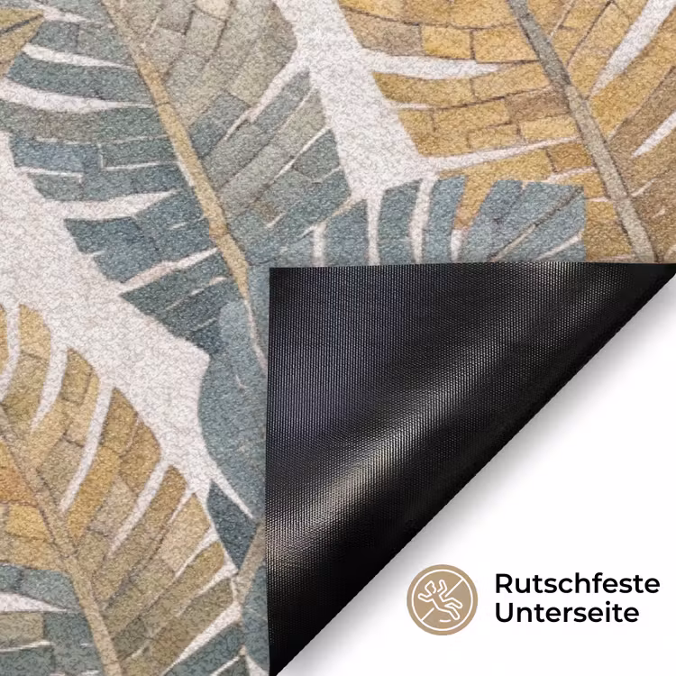 Vogel - Tak - Natuur - Mozaïek - Blauw Deurmat klein -antislip_DE