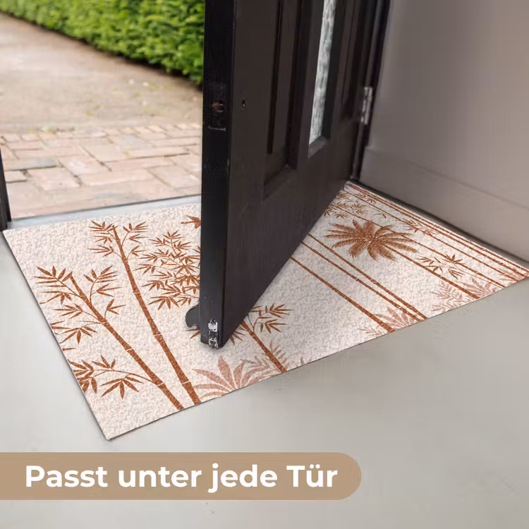 Vogel - Boom - Tropisch - Minimalistisch - Bruin Deurmat klein -USP_DE