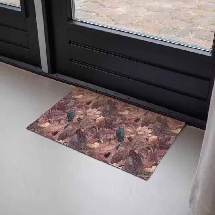 Vogels - Bladeren - Roze Deurmat klein 898 -sfeer2