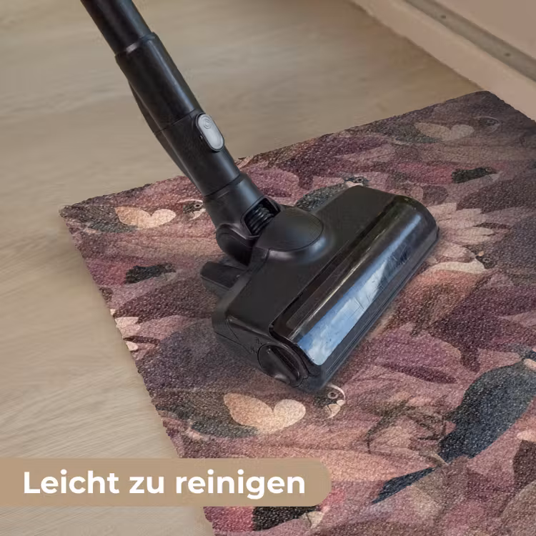 Vogels - Bladeren - Roze Deurmat klein 898 -reinigen_DE