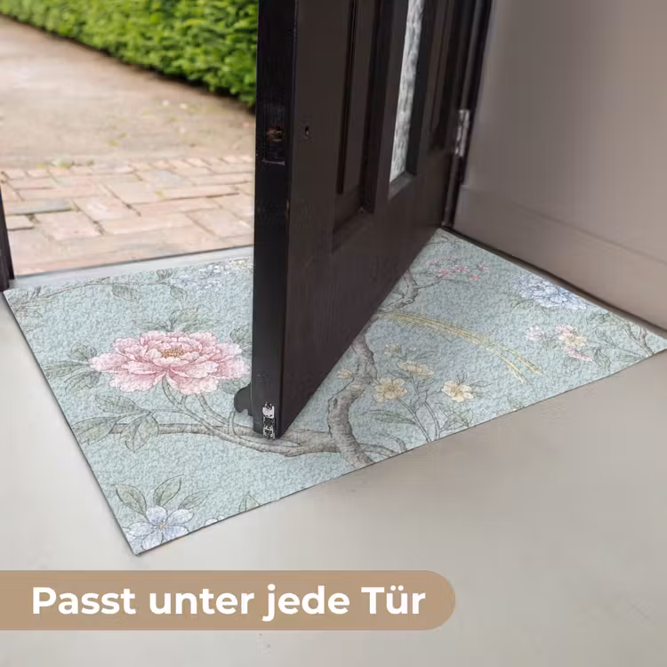 Vogel - Bloemen - Kleurrijk Deurmat klein -USP_DE