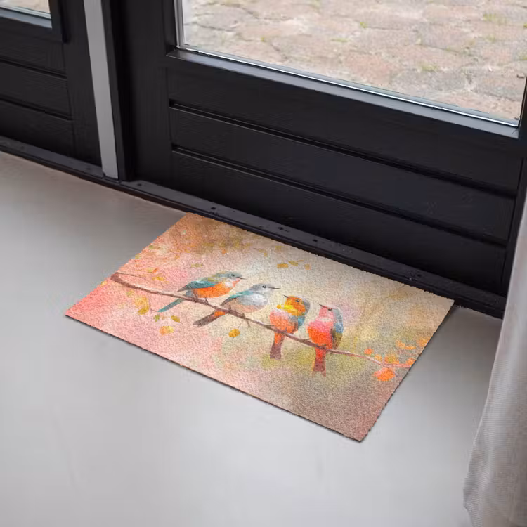 Vogels - Kleurrijk - Tak Deurmat klein -sfeer2