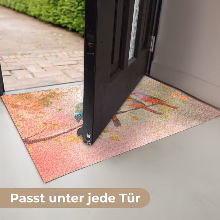 Vogels - Kleurrijk - Tak Deurmat klein -USP_DE
