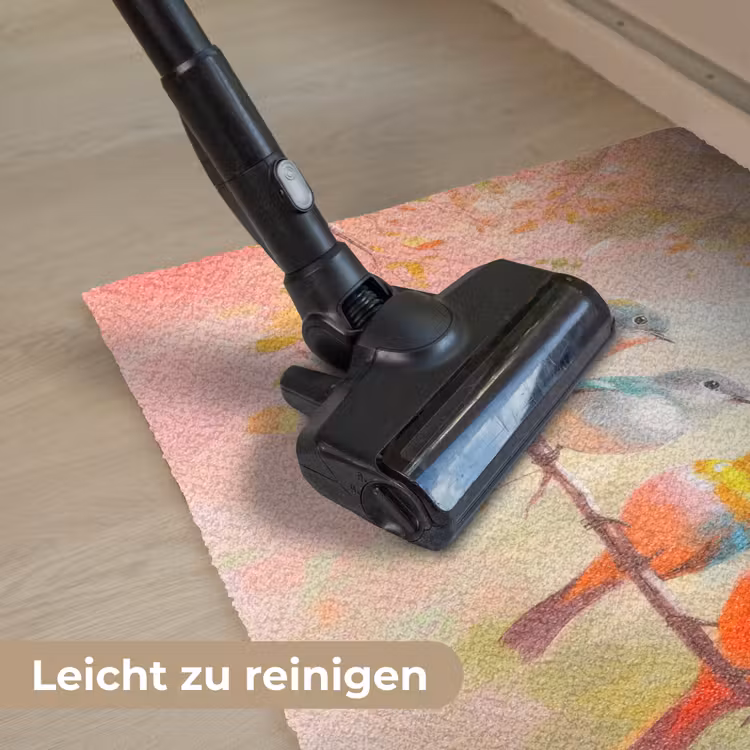 Vogels - Kleurrijk - Tak Deurmat klein -reinigen_DE