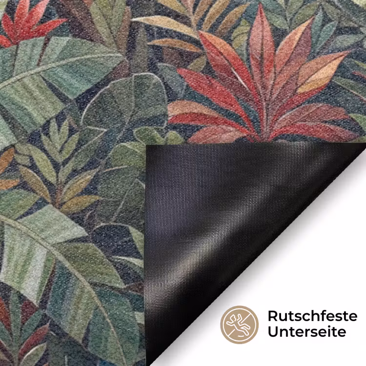 Vogel - Jungle - Natuur - Mozaïek - Groen Deurmat klein -antislip_DE