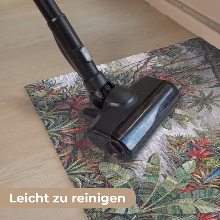 Vogel - Jungle - Natuur - Mozaïek - Groen Deurmat klein -reinigen_DE