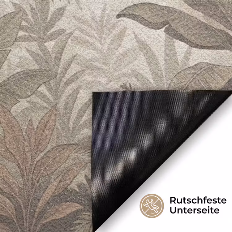 Vogel - Jungle - Tropisch - Illustratie - Groen Deurmat klein -antislip_DE