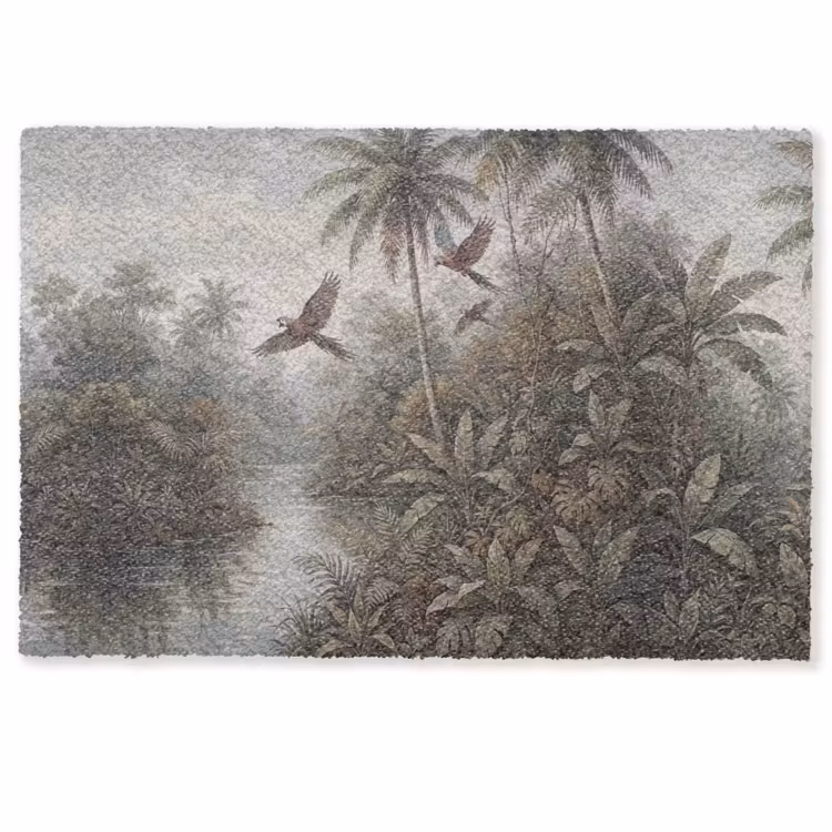 Vogel - Vliegend - Tropisch - Landschap - Klassiek Deurmat klein -zkaufland3d