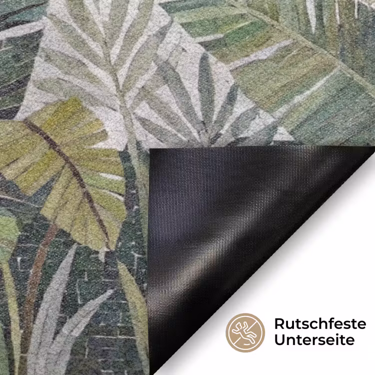 Vogel - Vliegend - Tropisch - Mozaïek - Groen Deurmat klein -antislip_DE
