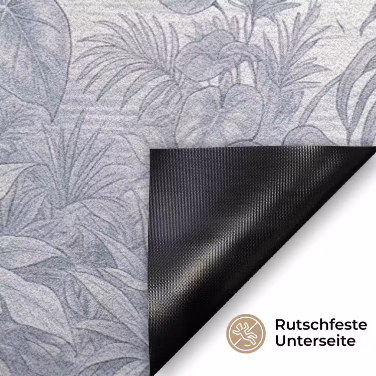 Vogel - Rivier - Tropisch - Illustratie - Blauw Deurmat klein -antislip_DE