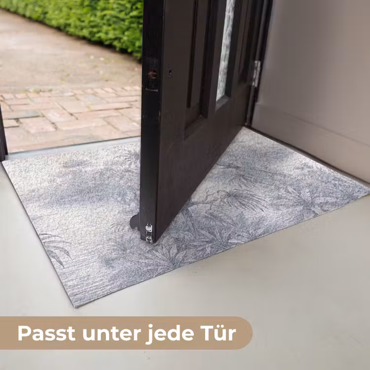 Vogel - Rivier - Tropisch - Illustratie - Blauw Deurmat klein -USP_DE